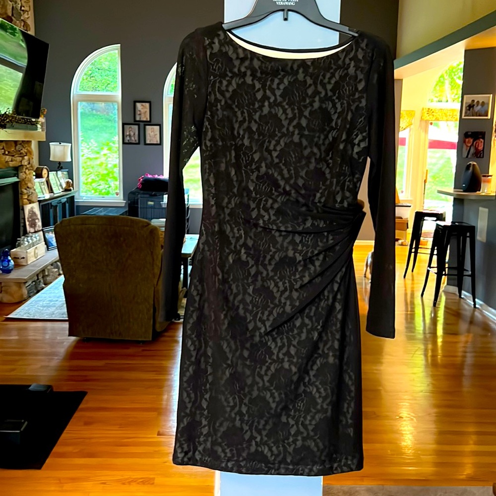 Worn only 1x! Beautiful black dress! Perfect for a wedding!